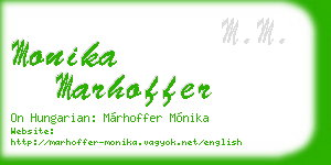 monika marhoffer business card
