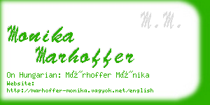 monika marhoffer business card